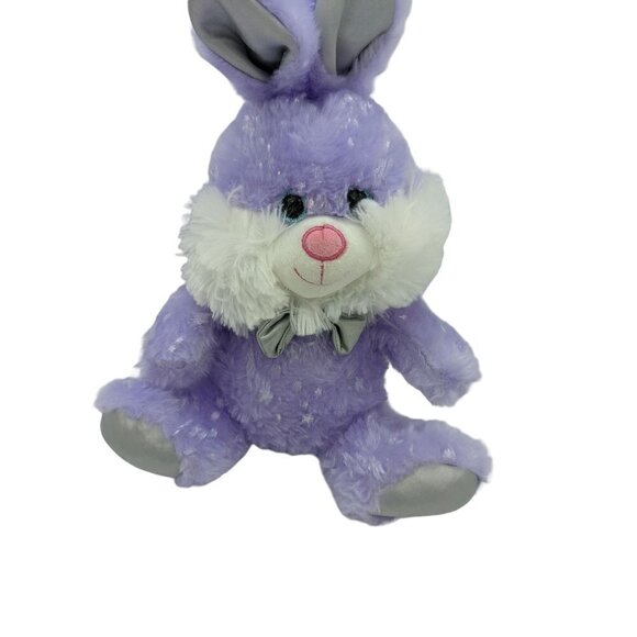Walgreen Rabbit  bunny plush stuffed animal purple white shiny feet ears  12" - Picture 3 of 6